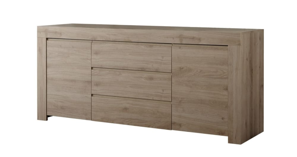 Buffet en mélaminé chêne foncé