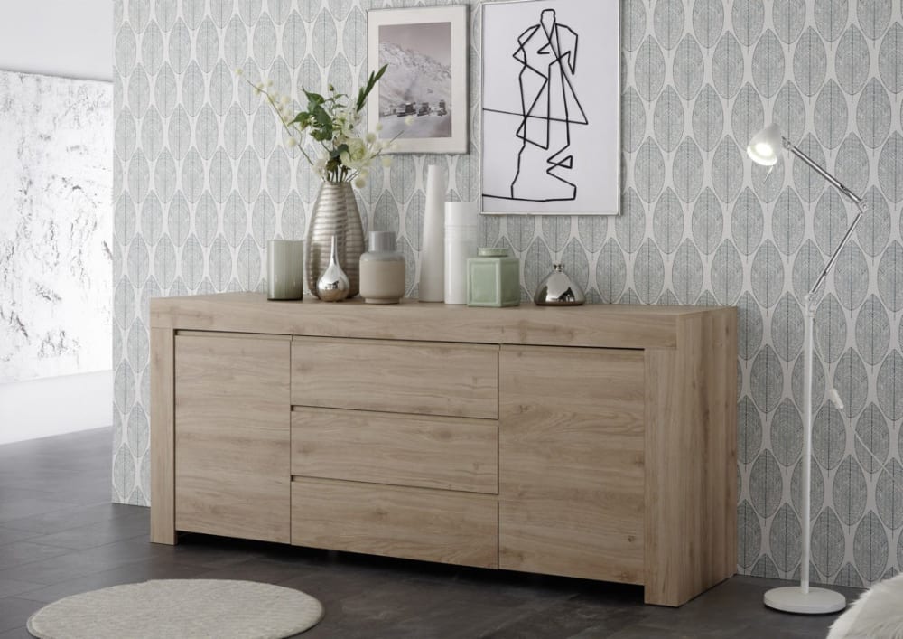 Buffet en mélaminé chêne foncé - Maisons du Monde