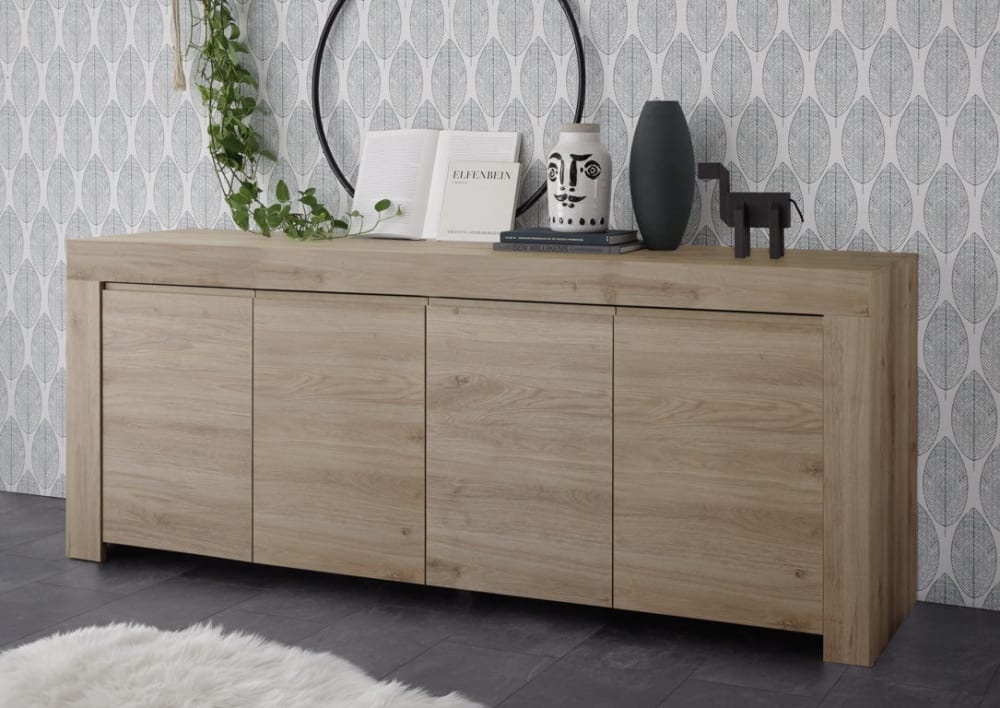 Buffet en mélaminé en chêne foncé - Maisons du Monde