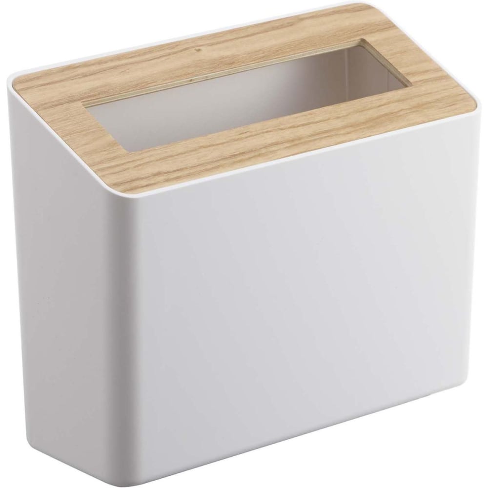 Poubelle de table en résine et bois trash