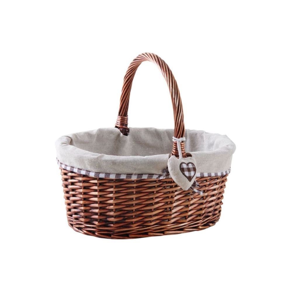 Panier "charme" en osier fendu avec coeur
