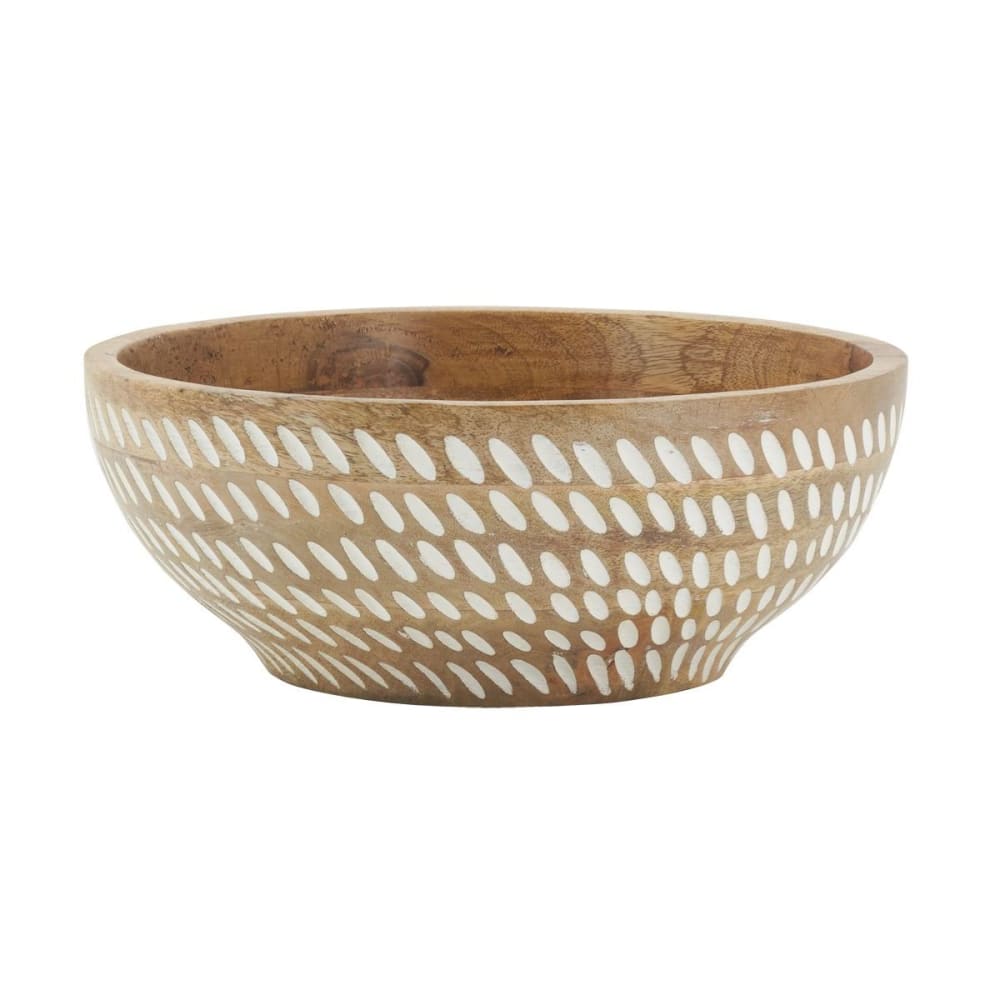 Corbeille en manguier gravé