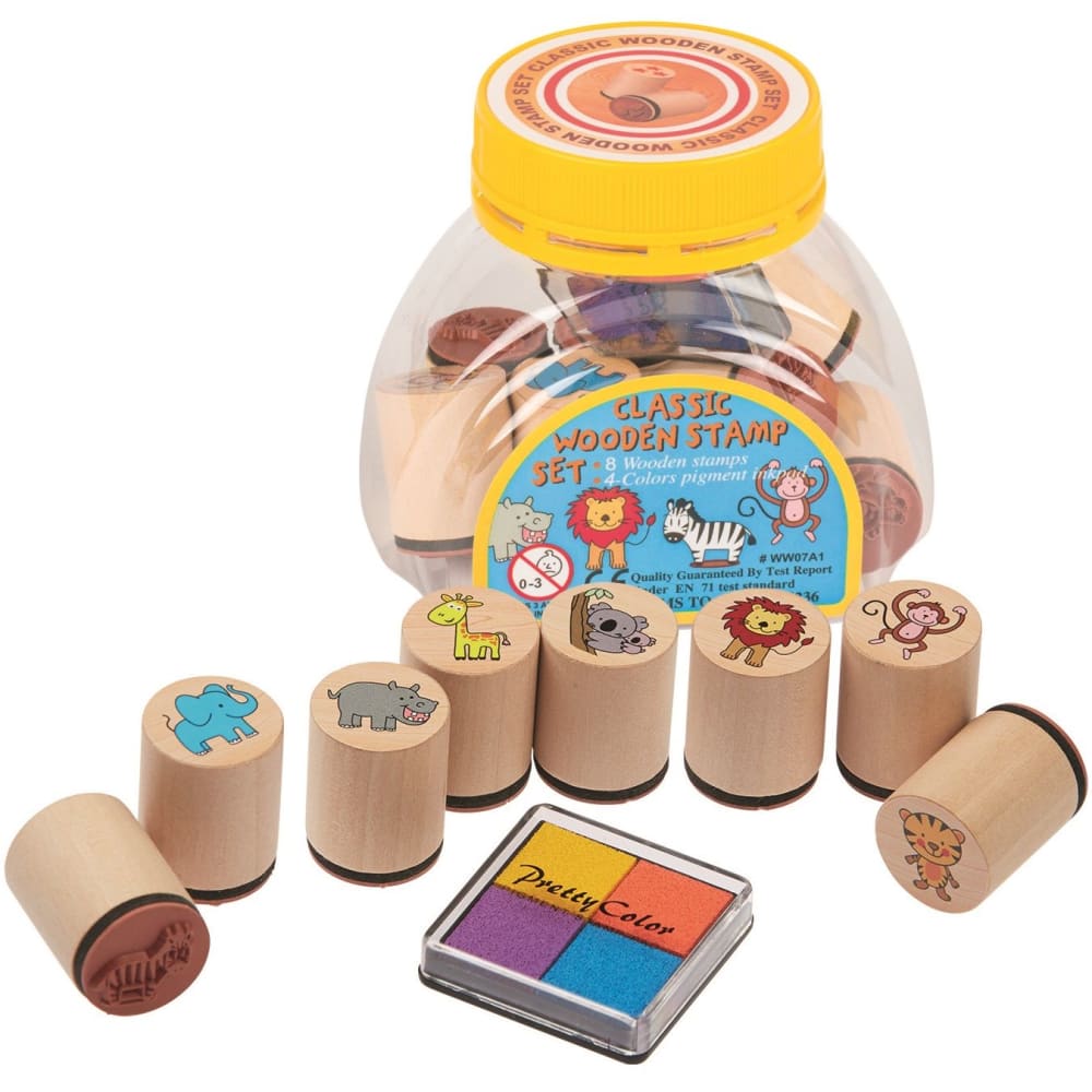 Tampons encreurs animaux avec coussins d'encre