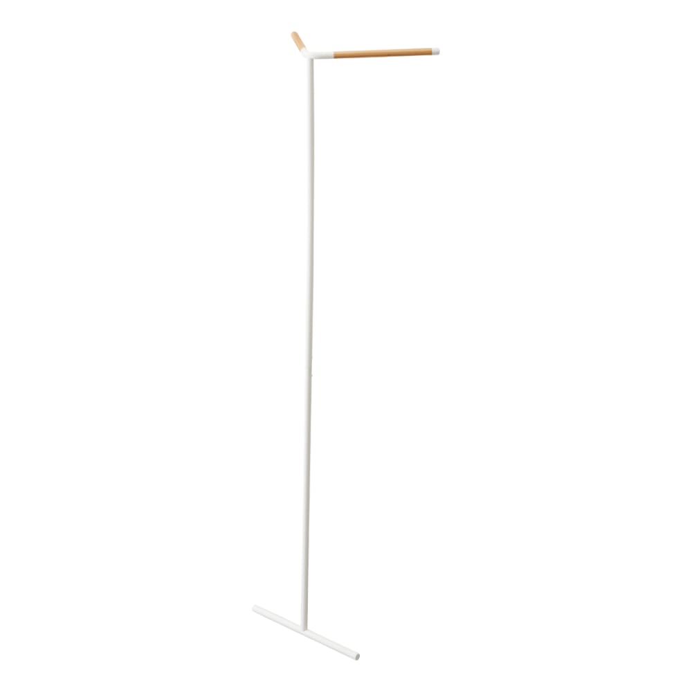 Porte-manteau d'angle incliné H160 cm - Blanc