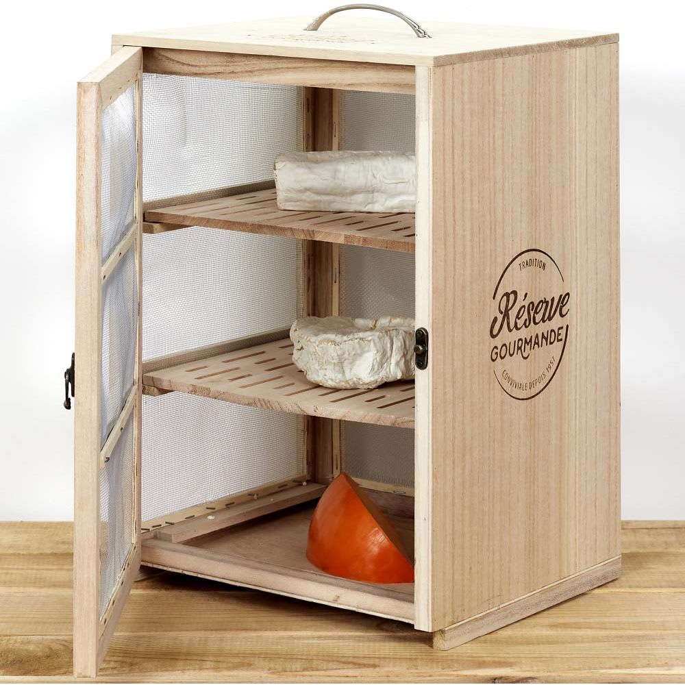 Garde manger en bois réserves gourmandes 3 niveaux - Maisons du Monde