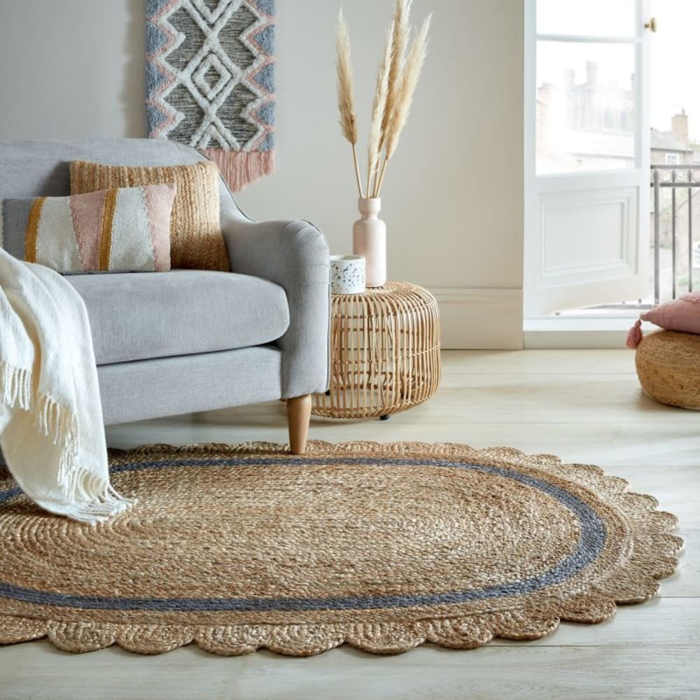 Tapis en jute ovale gris - Maisons du Monde