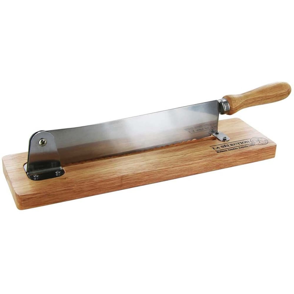 Totally addict Trancheuse à pain en bois et inox Marron