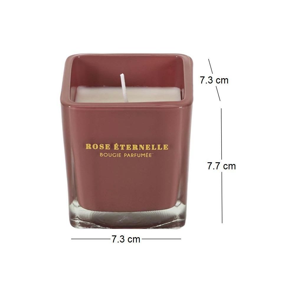The Home Deco Factory Bougie parfumée carrée nude 7 cm (lot de 3) rose des bois - Cire