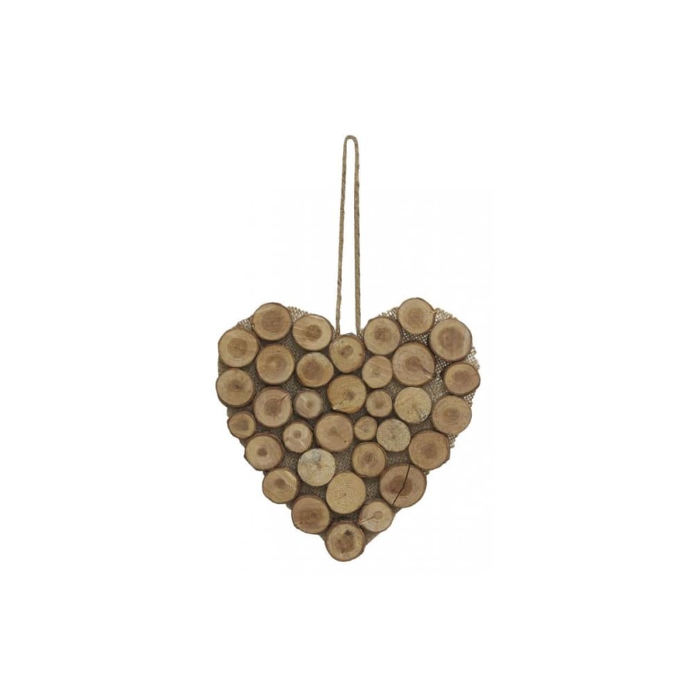 Coeur  à suspendre en bois petit