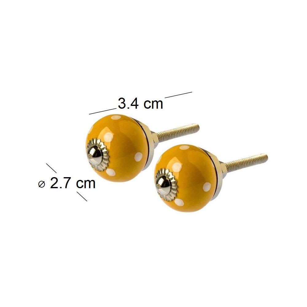 Boutons de porte en céramique à pois (lot de 2) - Maisons du Monde