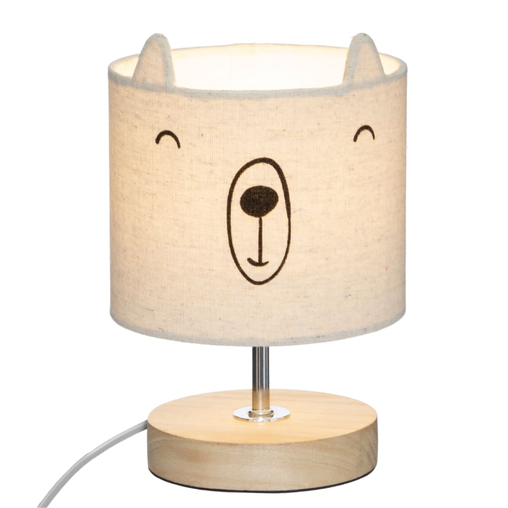 Lampe ourson pour enfant lin