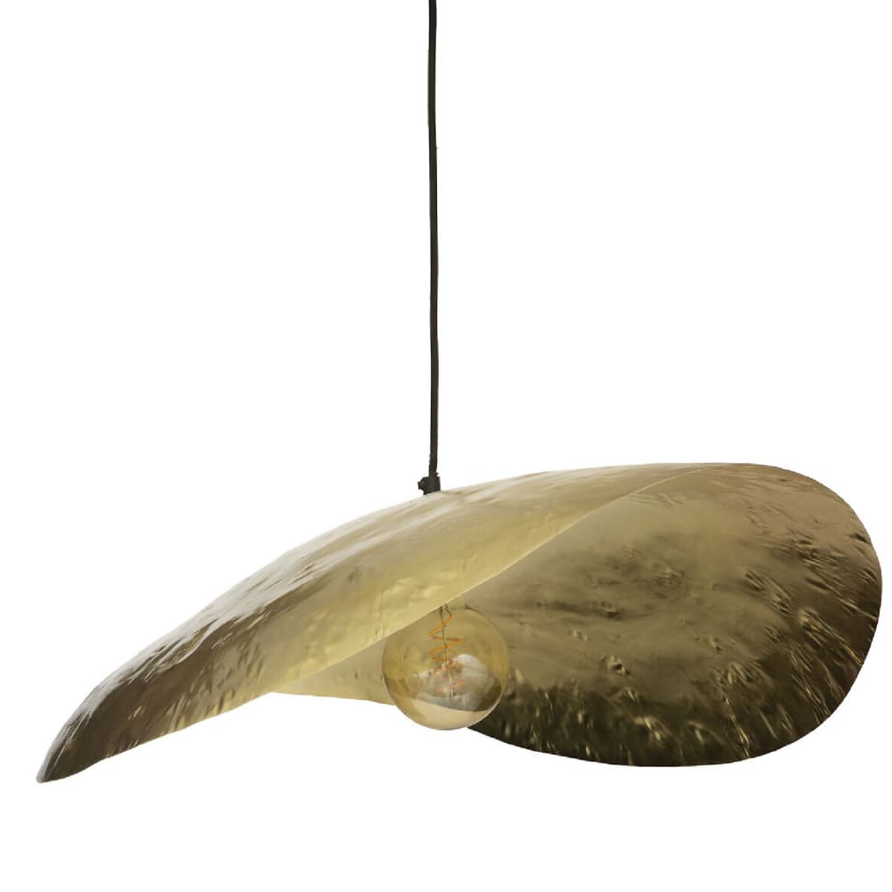 Suspension laiton martelé métal doré 60 x 80