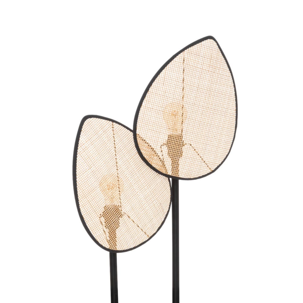 Lampadaire en rotin et métal métal/rotin beige 42x150 cm