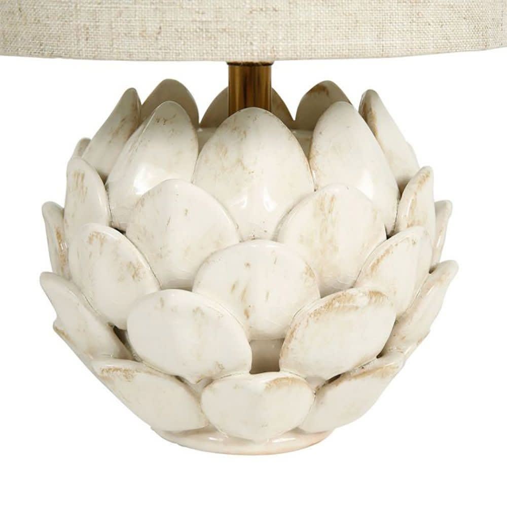 Lampe pétales céramique lin beige - Maisons du Monde