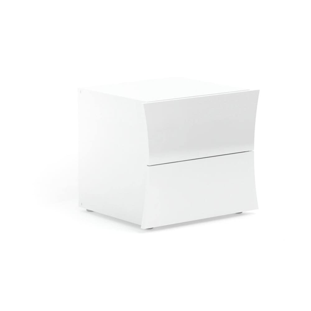 Chevet effet bois blanc brillant 50x40 cm