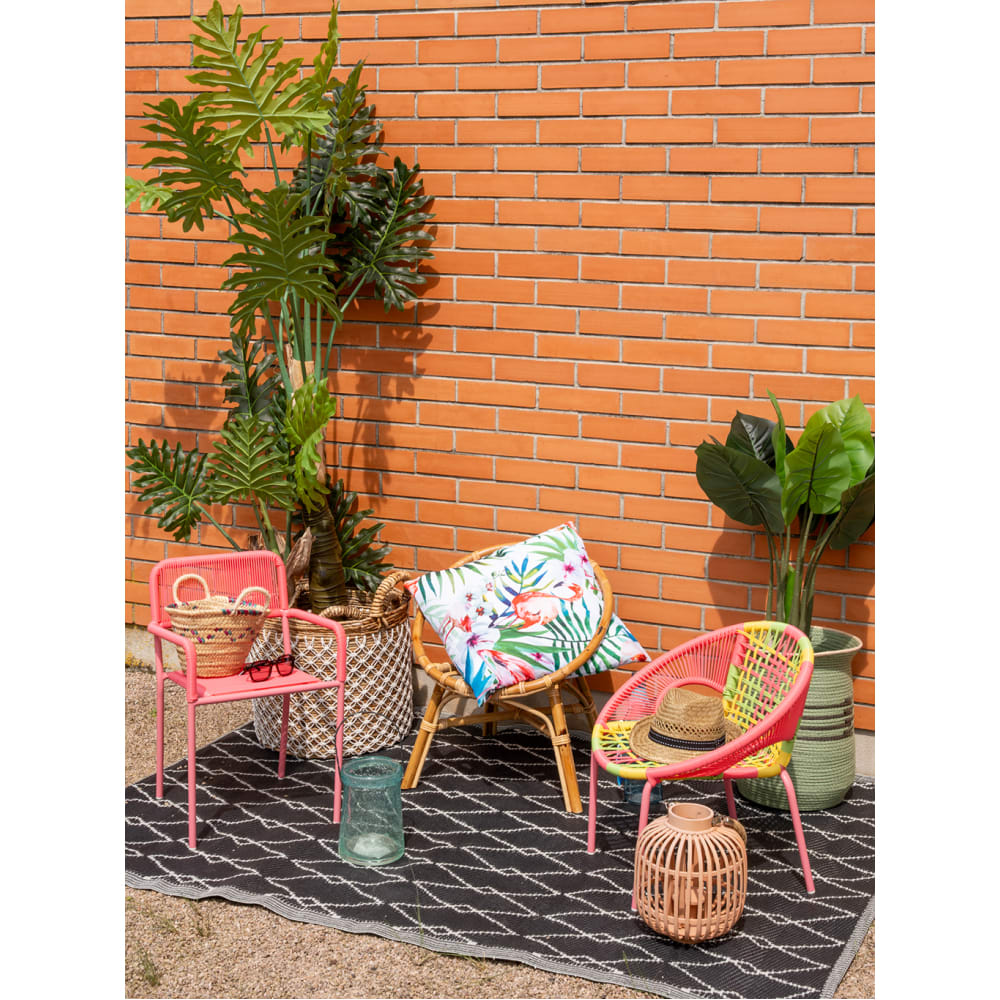 Fauteuil rond enfant en rotin lune (Aubry Gaspard) - Image 1