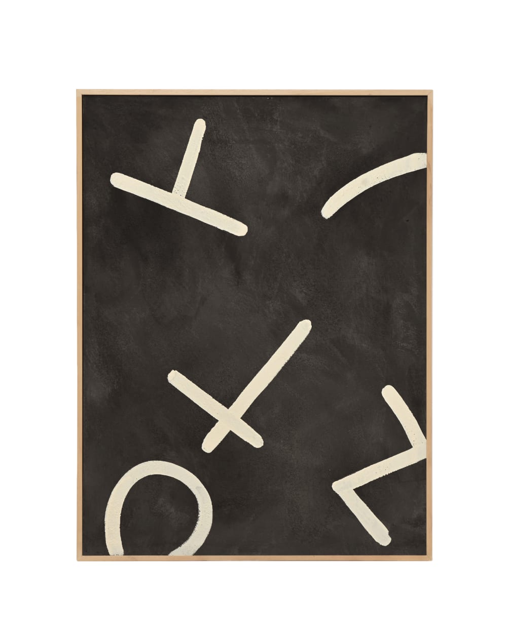 Cuadro decorativo pintado a mano al oleo marco marrón claro 80x100cm