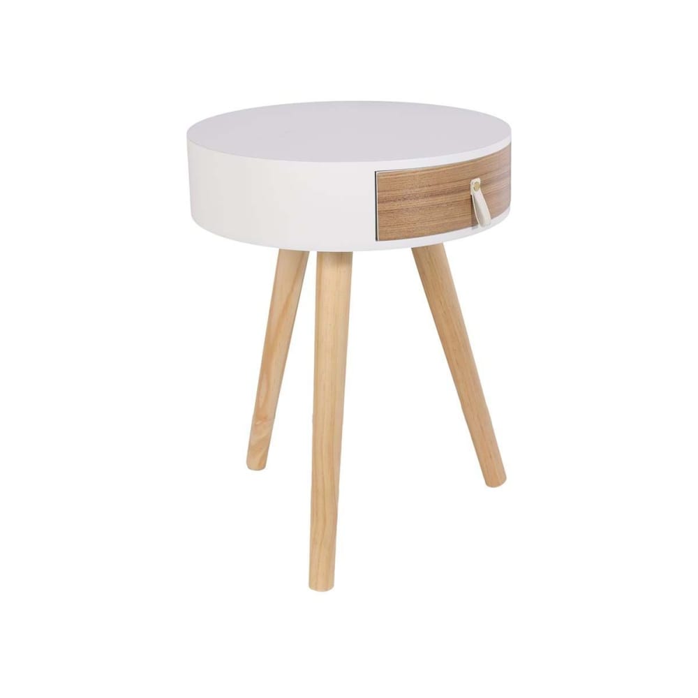 Chevet en bois scandinave nora blanc