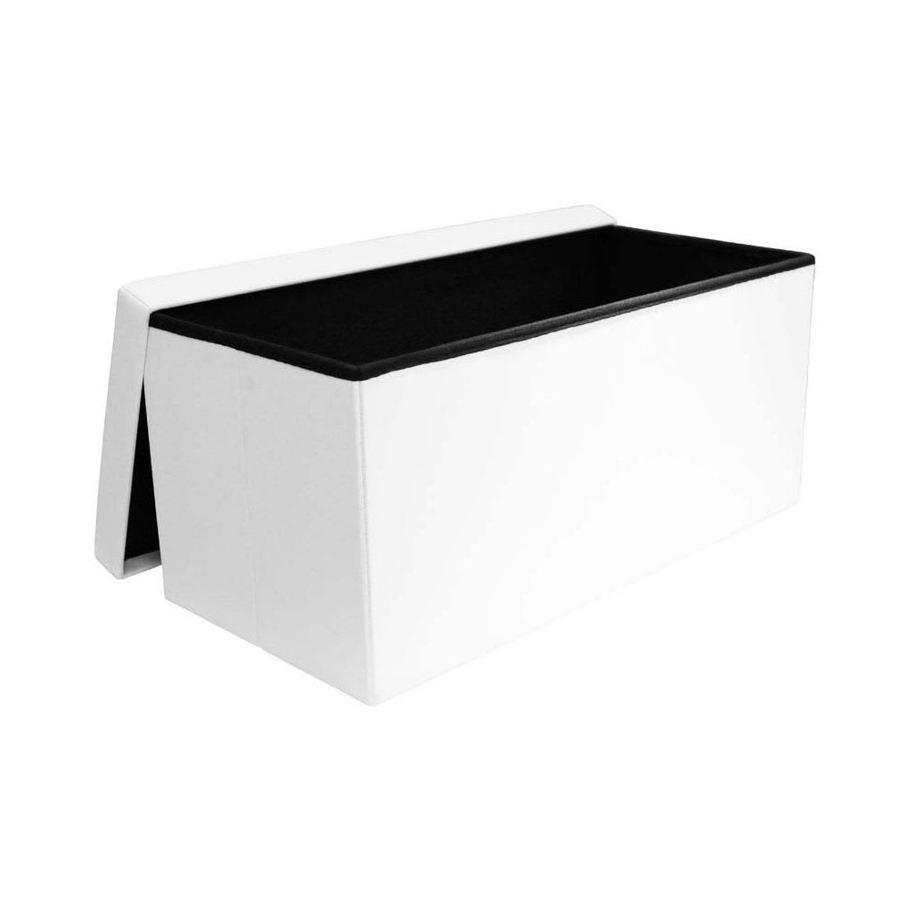 Banc coffre de rangement en polyuréthane zoé blanc - Maisons du Monde