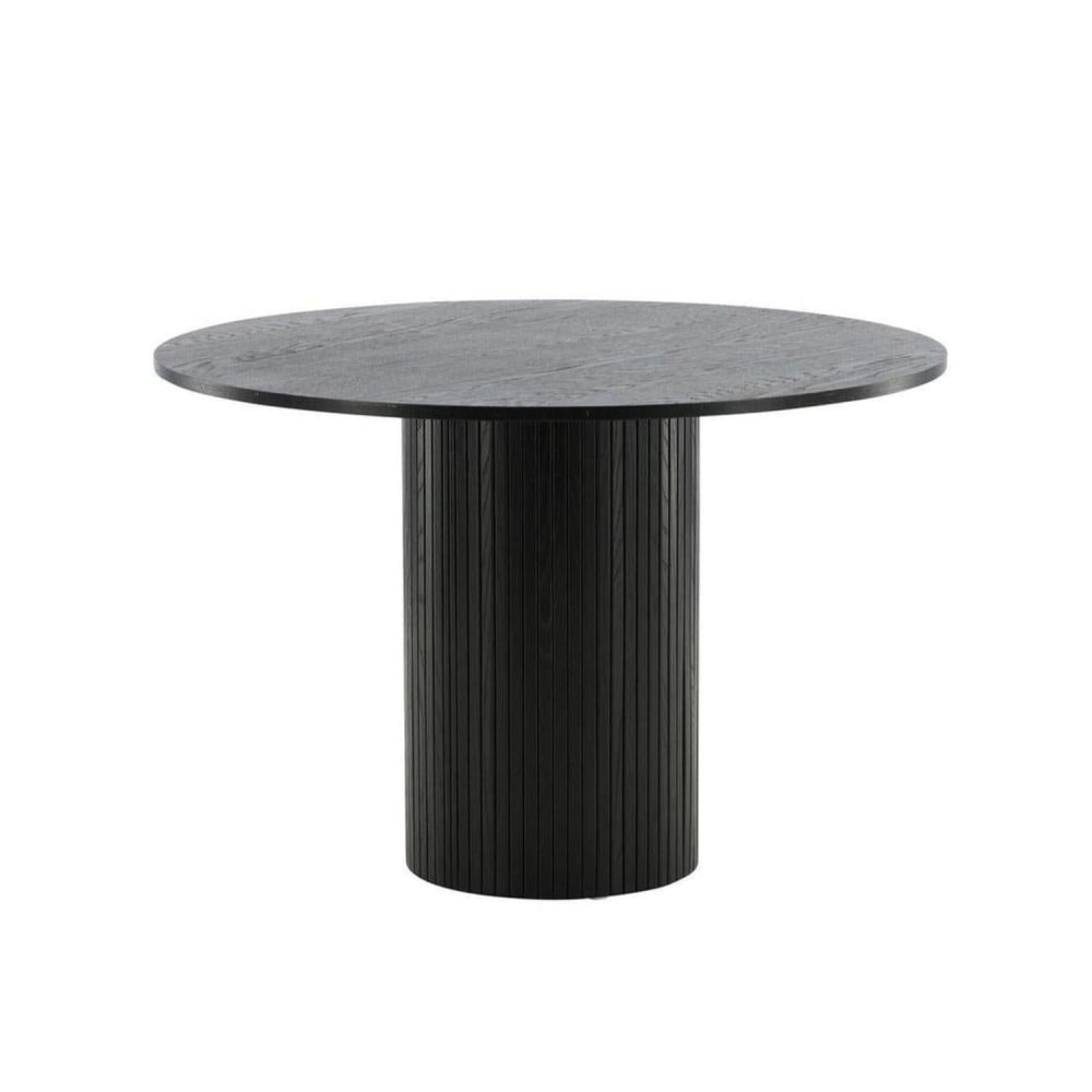 Venture Home Esstisch Ø110cm, Schwarz style modern Schwarz Spanplatte
