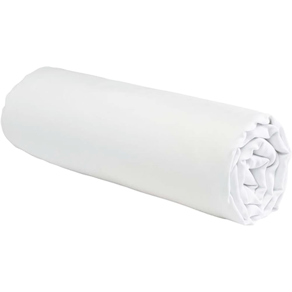Drap housse uni coton blanc 180x200cm — vue 3