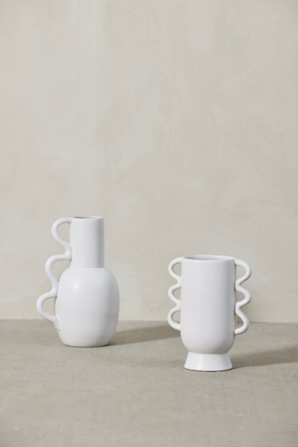 Vase en céramique blanc H25 - Maisons du Monde
