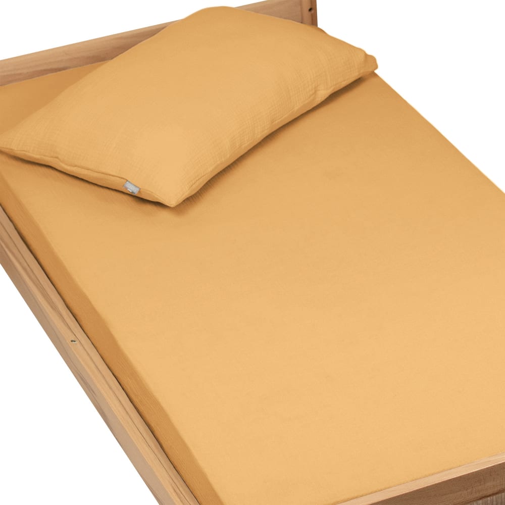 Drap housse gaze de coton camel 60x120 Drap housse gaze de coton camel 60x120