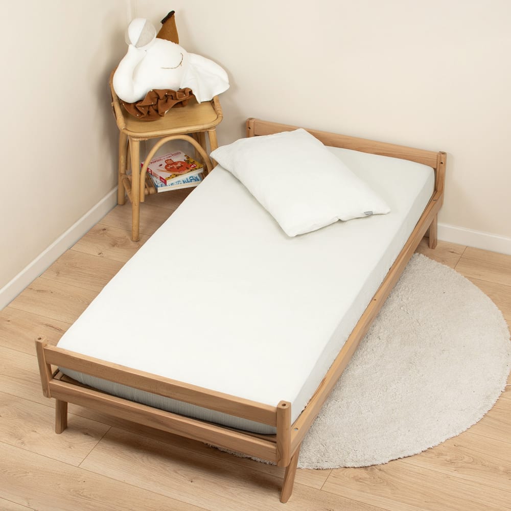 Drap housse gaze de coton écru 90x190 cm - Maisons du Monde