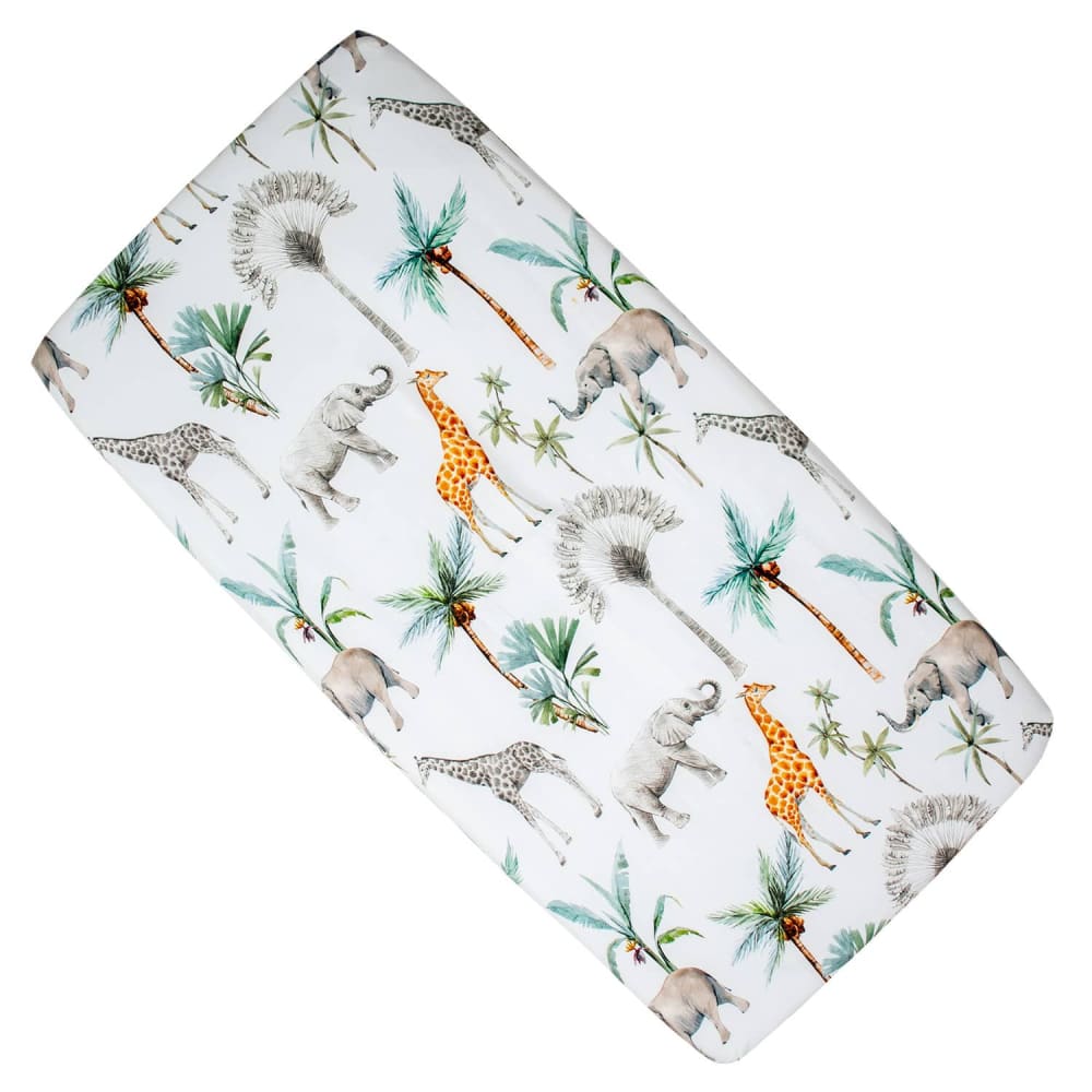 Drap housse berceau bébé en coton vert de gris 40x80 cm Drap housse berceau bébé en coton vert de gris 40x80 cm