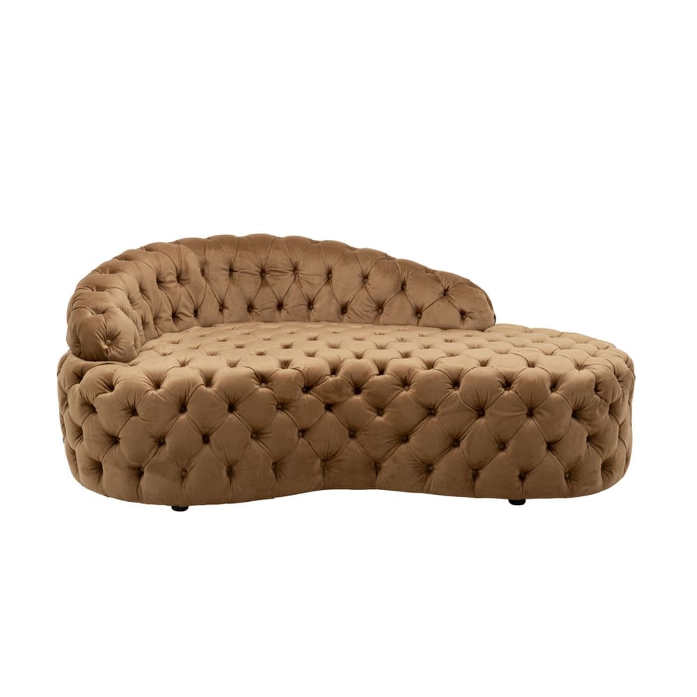 Méridienne en velours beige