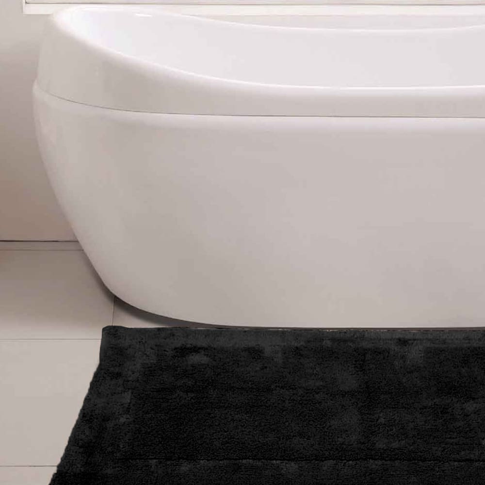 Tapis doux & épais de bain ou d'intérieur noir 50x80 cm — vue 4