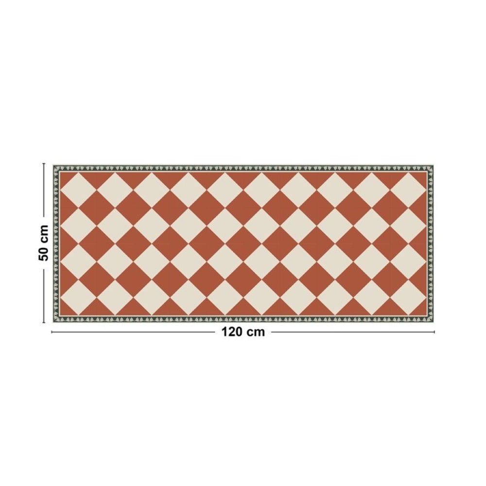 Tapis antidérapant - vinyle - int./ext. - rouge - 50x120cm — vue 3