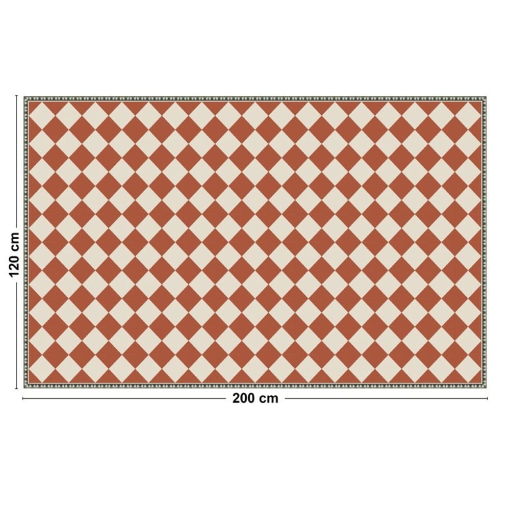 Tapis antidérapant - vinyle - int./ext. - rouge - 120x200cm — vue 3