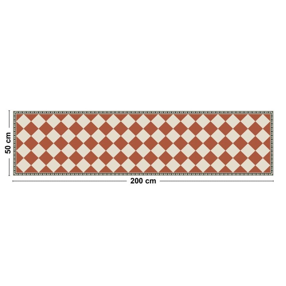 Tapis antidérapant - vinyle - int./ext. - rouge - 50x200cm - Maisons du Monde