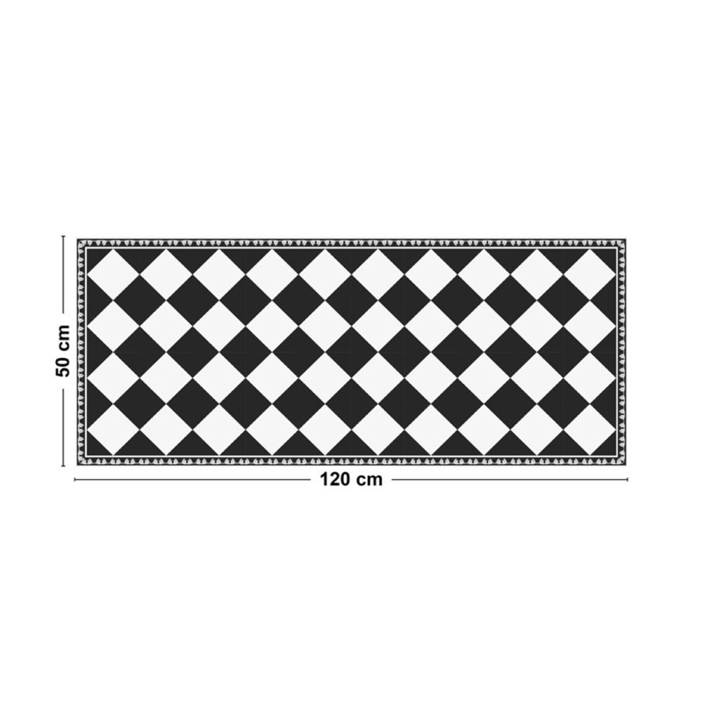 Tapis antidérapant - vinyle - int./ext. - noir - 50x120cm - Maisons du Monde