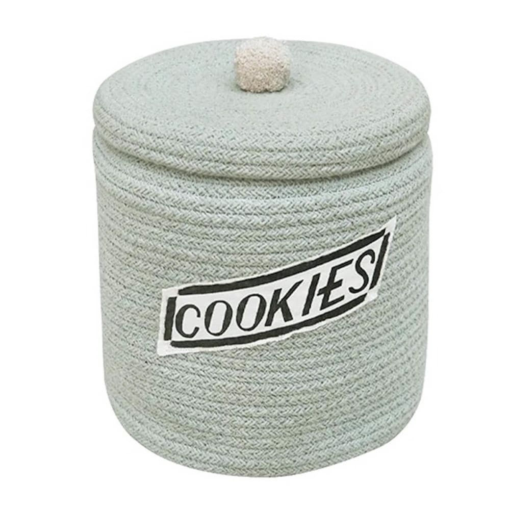 Corbeille en coton sauge bleue Ø 20 x 26 cm Corbeille en coton sauge bleue Ø 20 x 26 cm