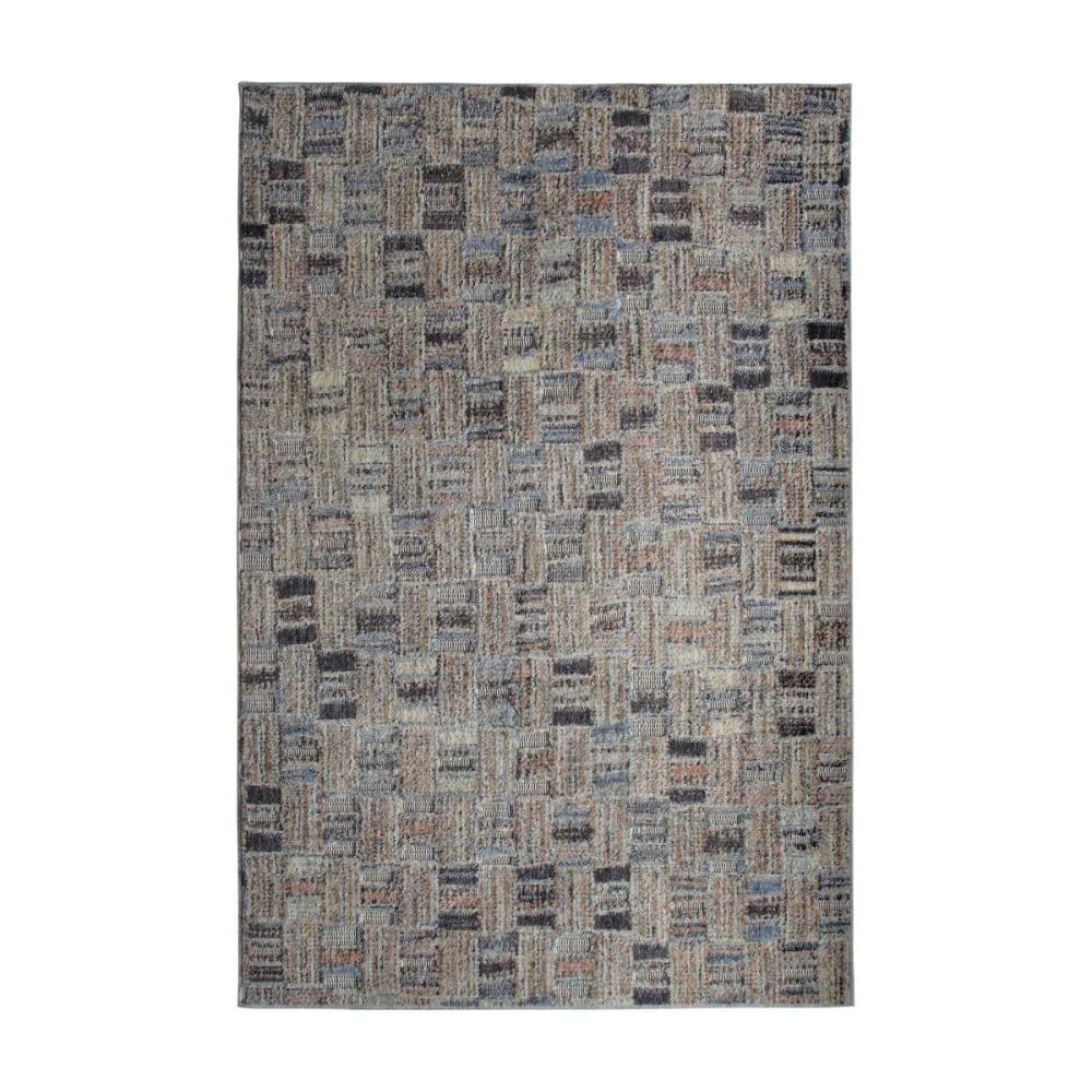Teppich extra weich mit Intarsienmuster, 120x170, grau - Maisons