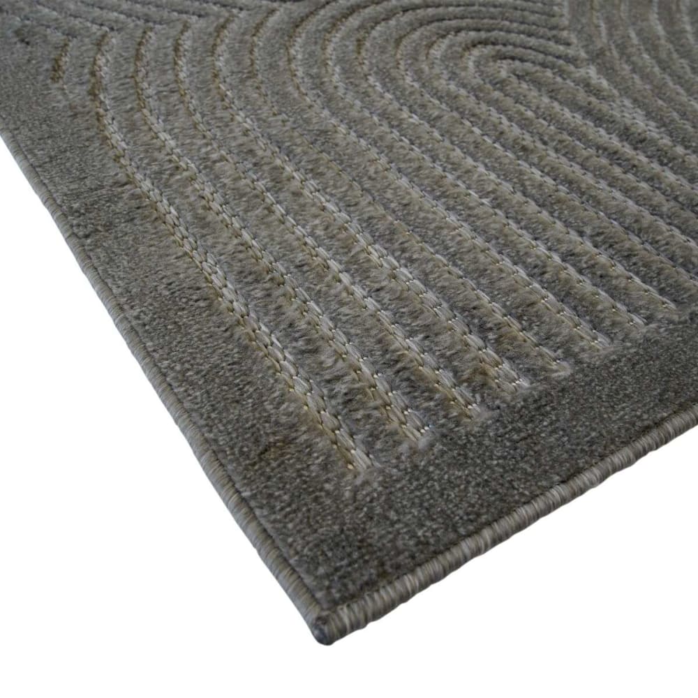 Tapis arc en ciel en relief gris 160x220 — vue 4