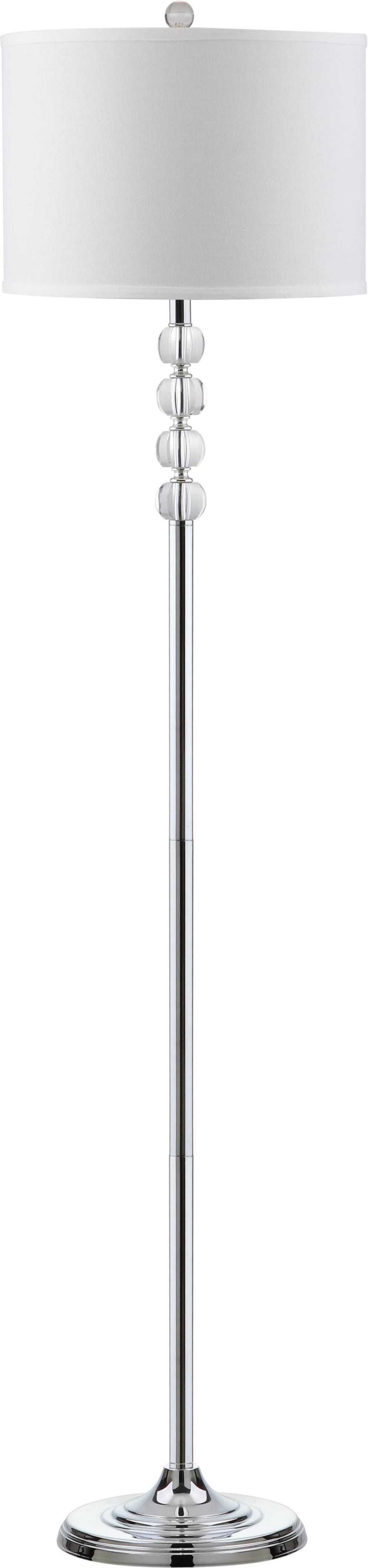 Lampe sur pied en cristal/métal, argent — vue 3
