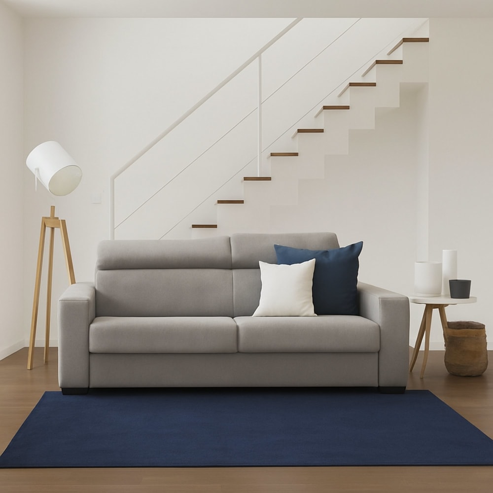2-Sitzer-Schlafsofa aus taubengrauem Stoff, 160 x 95 x 85 cm -