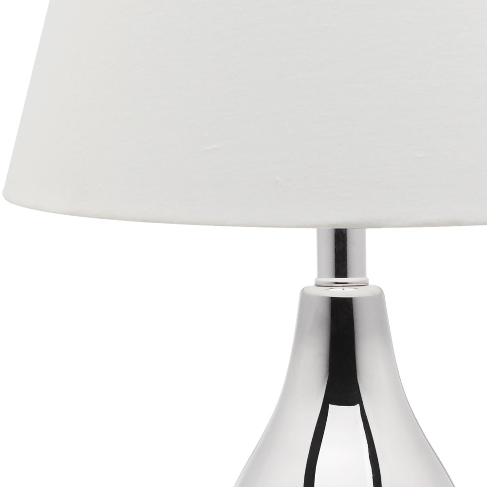 Ensemble de 2 lampes de table en polyester, argent
