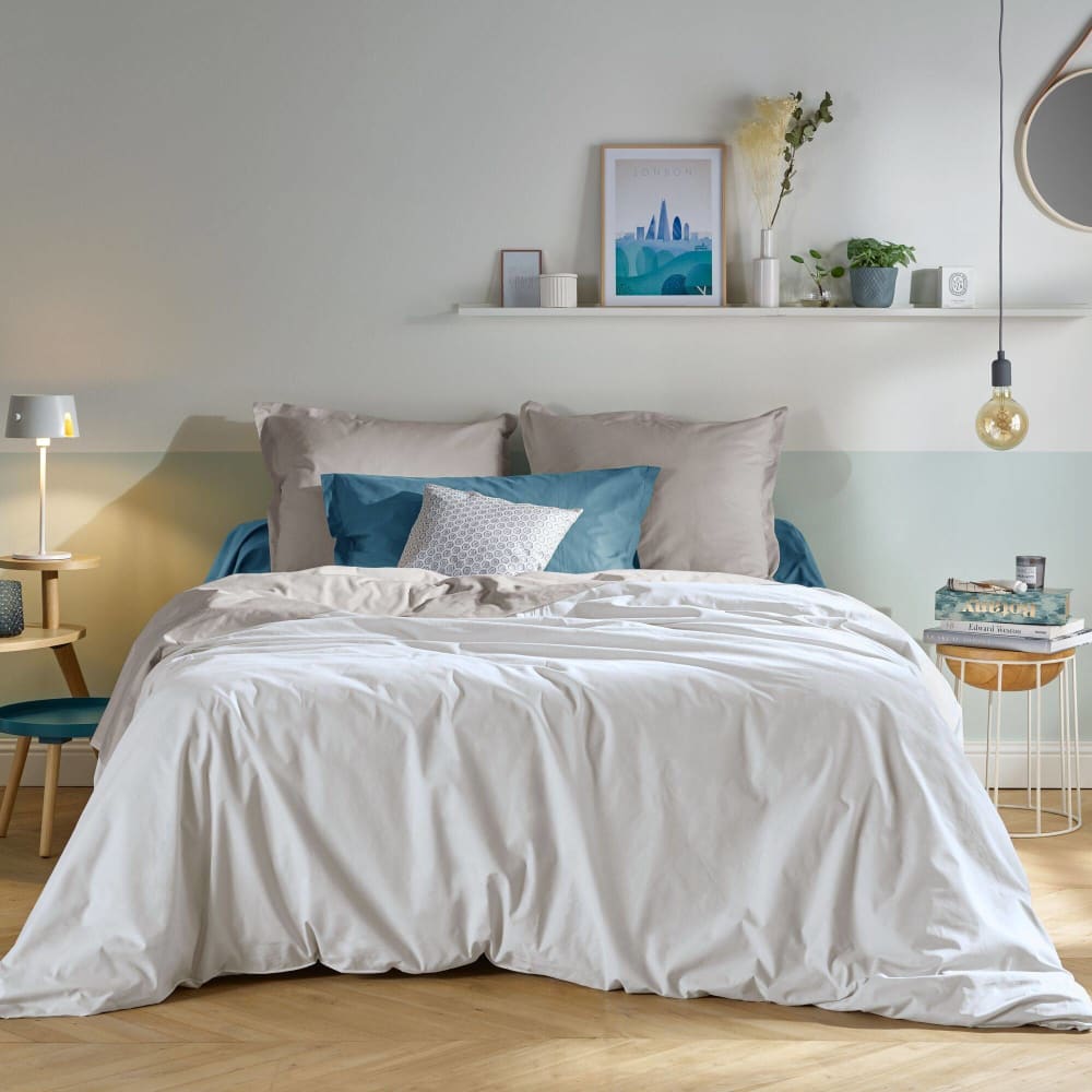 Drap housse coton bio blanc 160 x 200 cm — vue 3