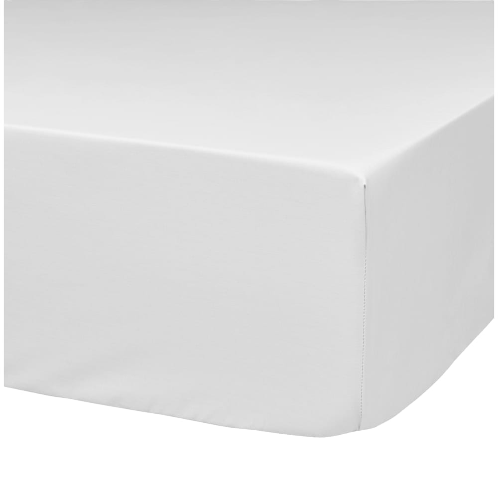 Drap housse en percale bio blanc 80 x 200 cm Drap housse en percale bio blanc 80 x 200 cm