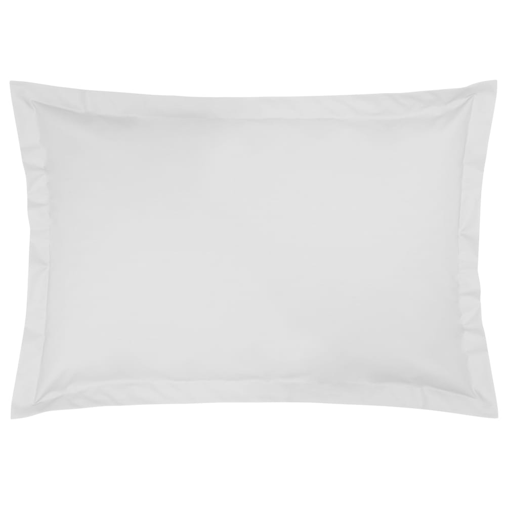 Taies d'oreiller en coton bio blanc 75 x 50 cm