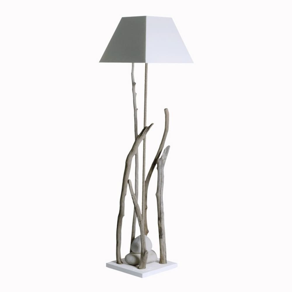 Lampadaire en bois blanc