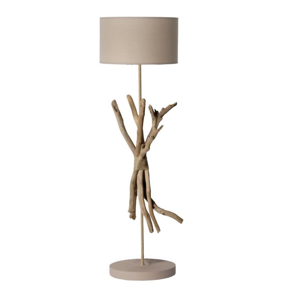 Lampadaire en bois taupe
