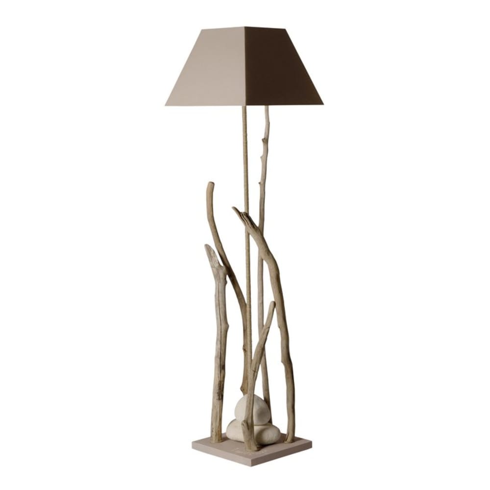 Lampadaire en bois taupe
