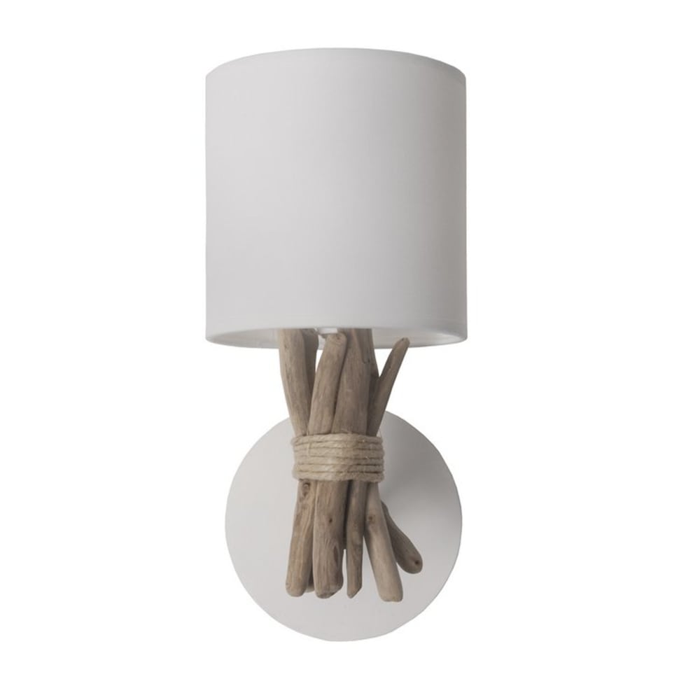 Applique murale en bois recyclé blanc