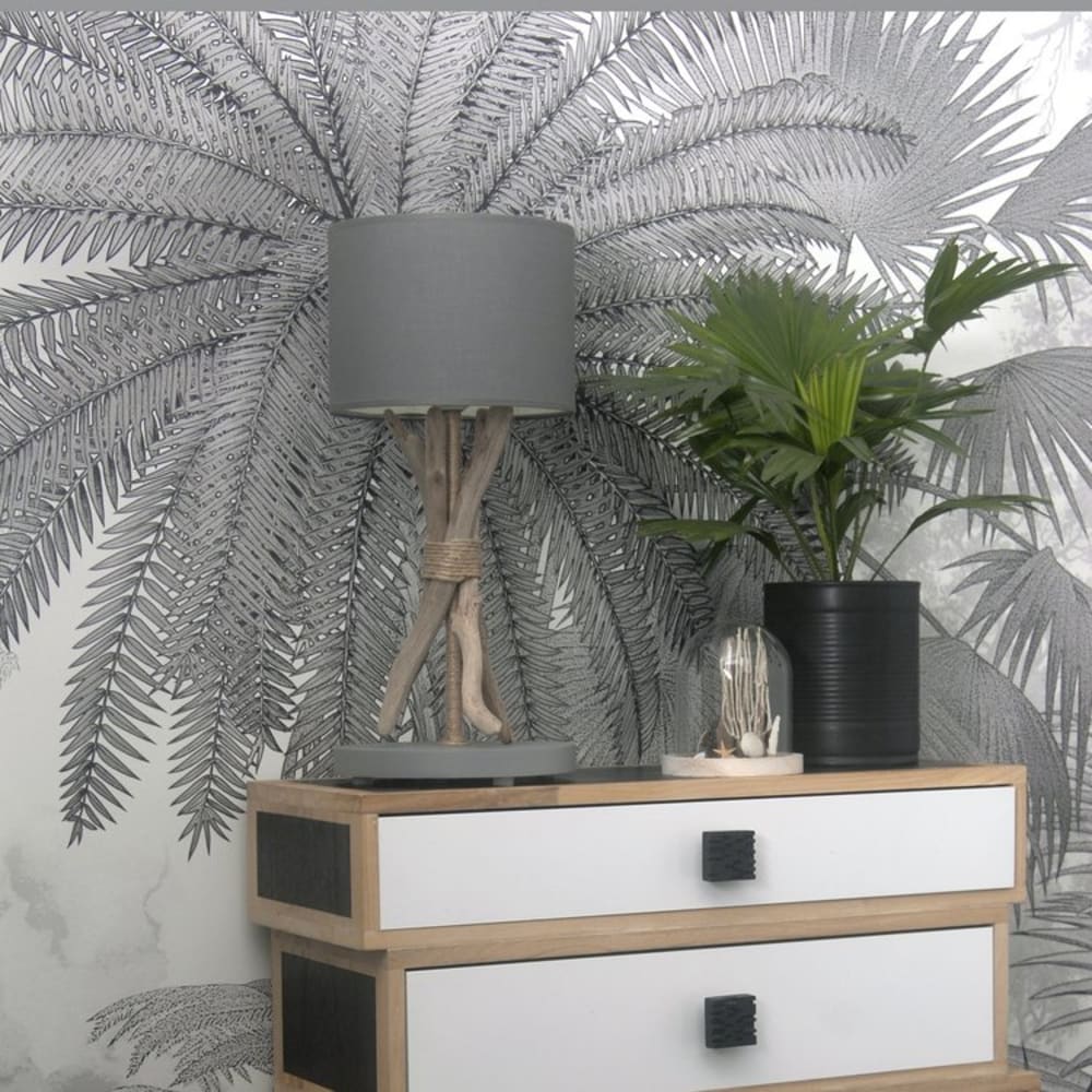 Lampe à poser en bois gris — vue 3