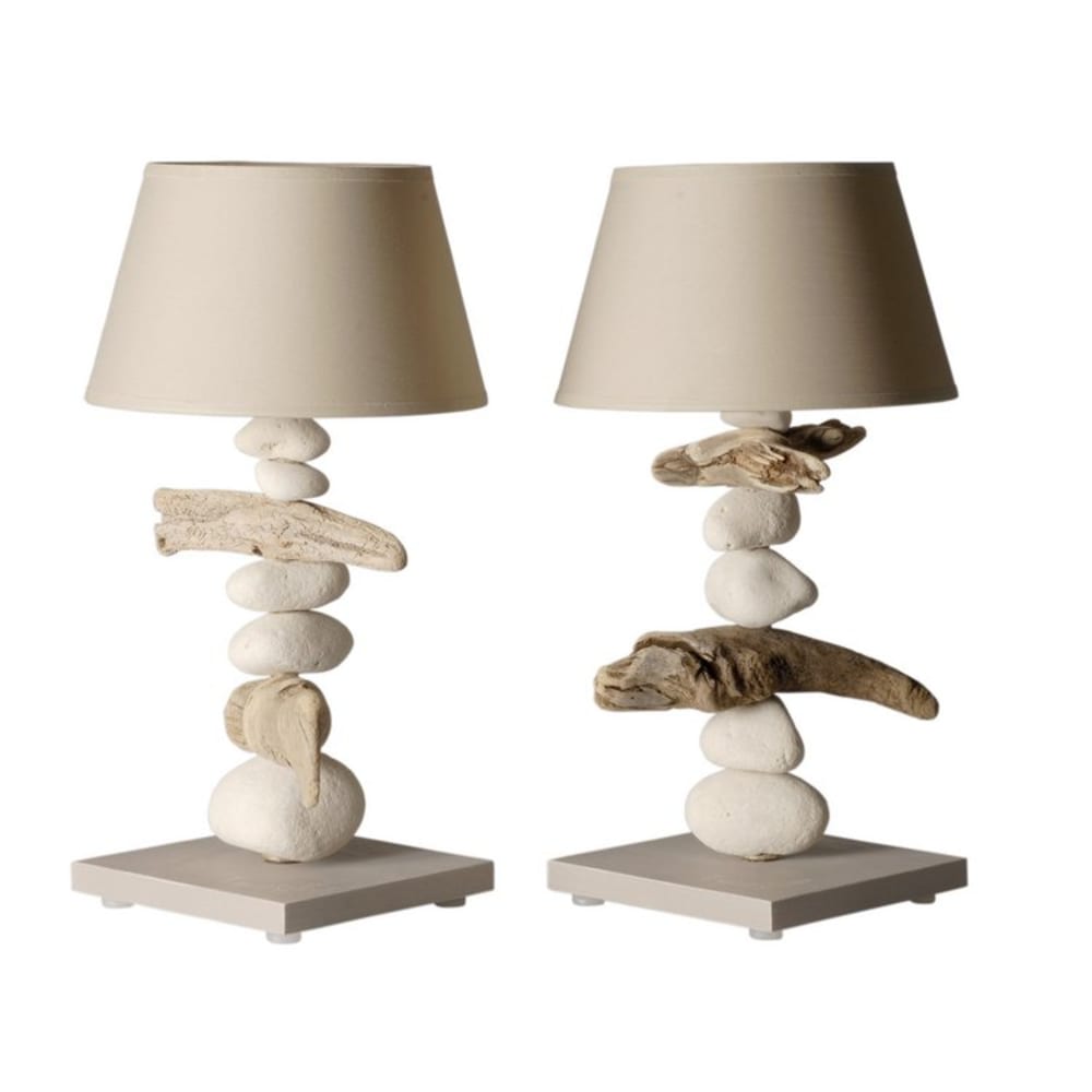 Lampe de chevet en bois taupe — vue 4
